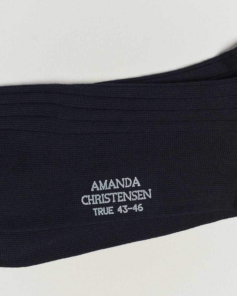 Herr | Business & Beyond | Amanda Christensen | 3-Pack True Cotton Ribbed Socks Dark Navy