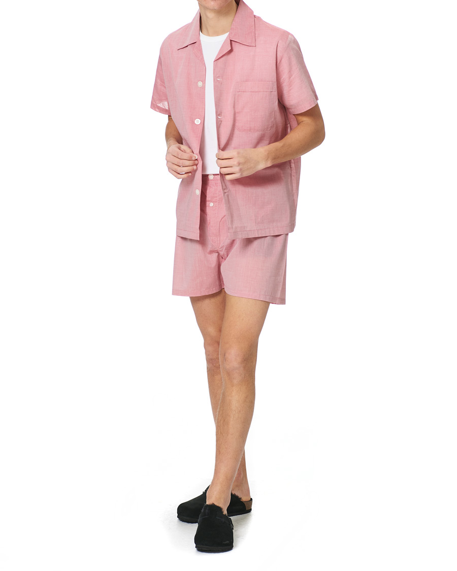 Herr | Pyjamas & Morgonrockar | Derek Rose | Shortie Cotton Pyjama Set Red