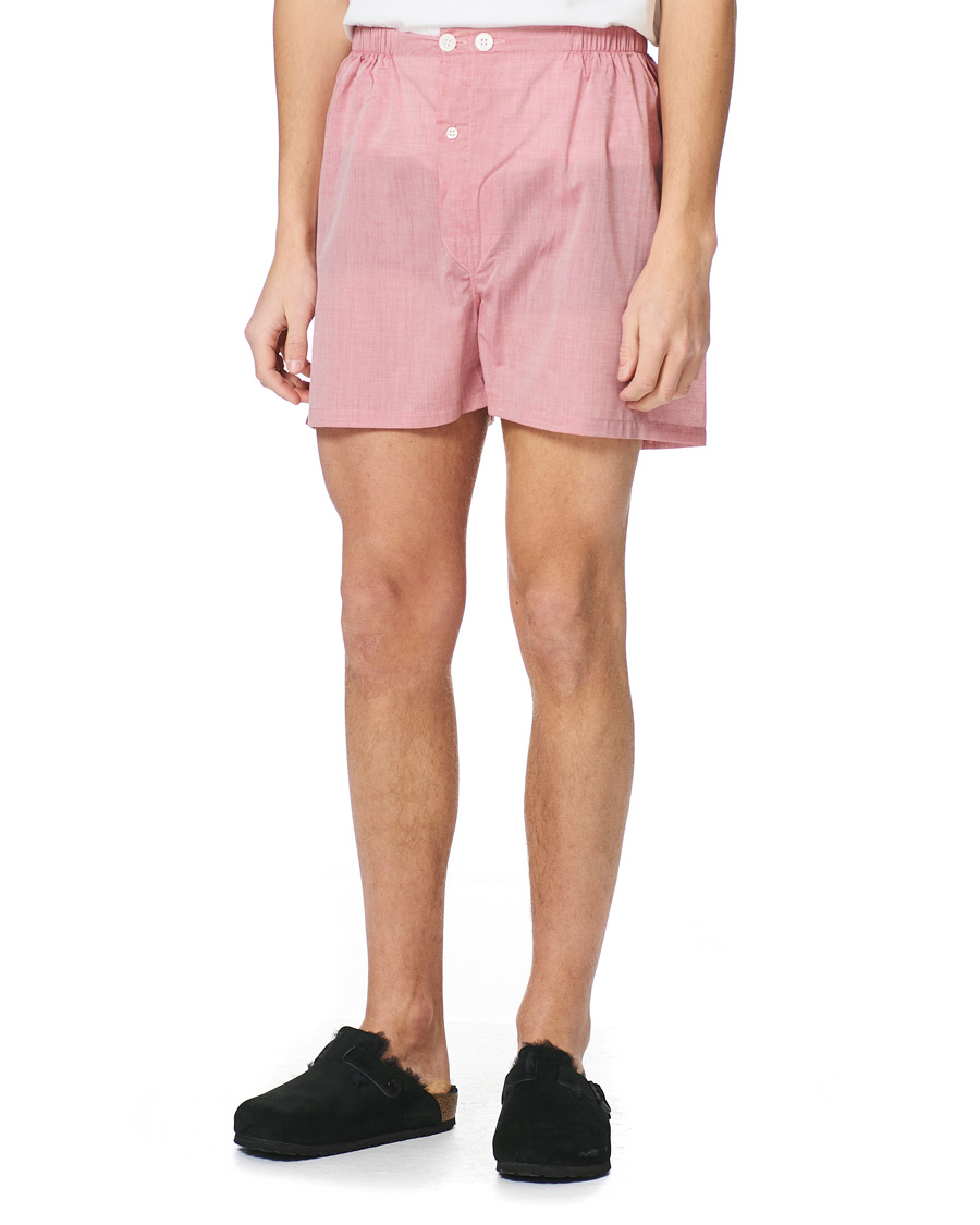 Herr | Pyjamas & Morgonrockar | Derek Rose | Shortie Cotton Pyjama Set Red