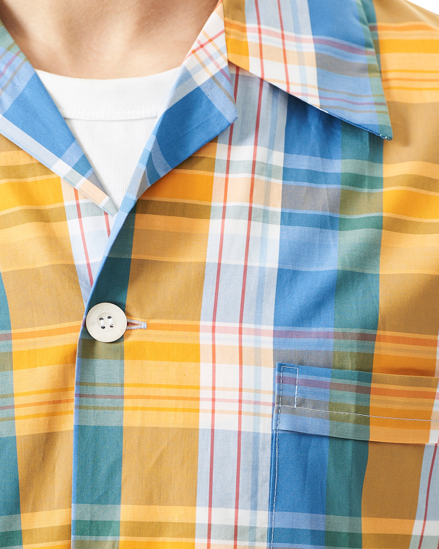 Herr | Pyjamas & Morgonrockar | Derek Rose | Shortie Checked Cotton Pyjama Set Multi