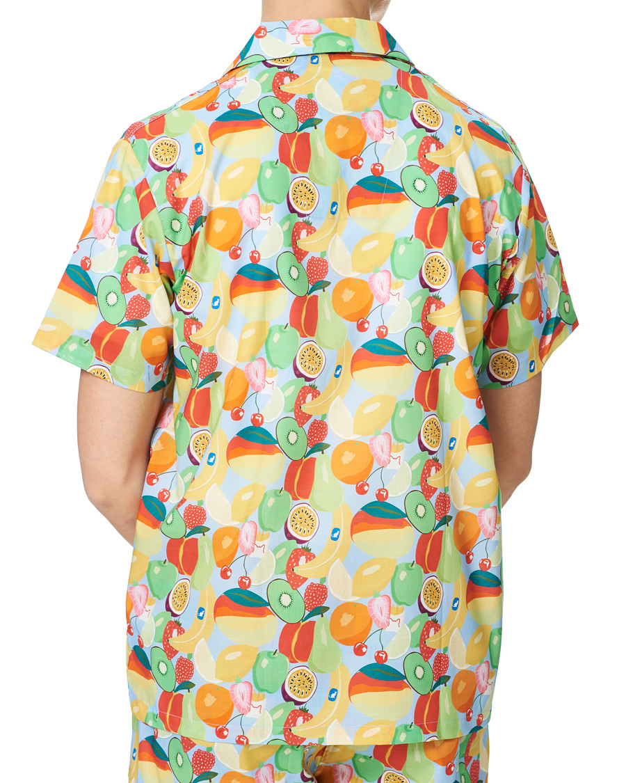Herr | Pyjamas & Morgonrockar | Derek Rose | Shortie Mutli Printed Cotton Pyjama Set Multi