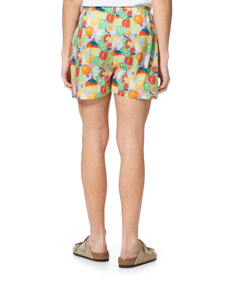 Herr | Pyjamas & Morgonrockar | Derek Rose | Shortie Mutli Printed Cotton Pyjama Set Multi