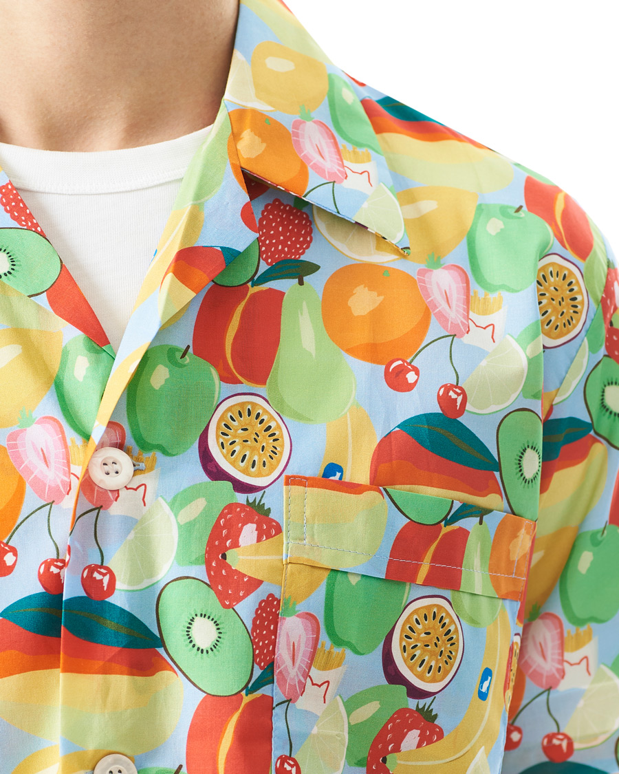 Herr | Pyjamas & Morgonrockar | Derek Rose | Shortie Mutli Printed Cotton Pyjama Set Multi