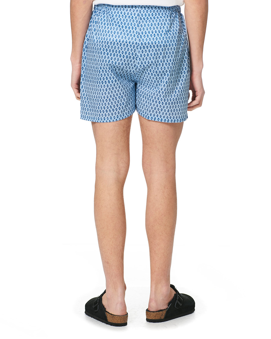 Herr | Pyjamas & Morgonrockar | Derek Rose | Shortie Printed Cotton Pyjama Set Blue