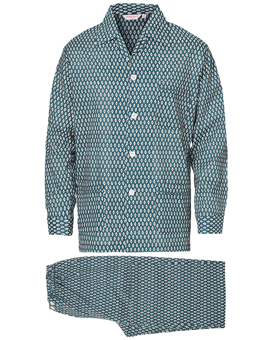Herr | Pyjamas & Morgonrockar | Derek Rose | Printed Cotton Pyjama Set Green