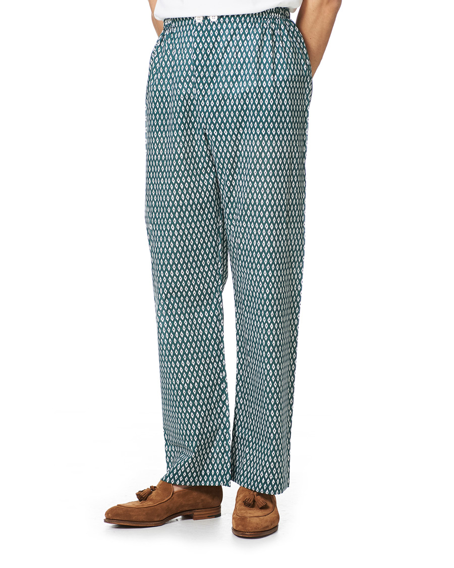 Herr | Pyjamas & Morgonrockar | Derek Rose | Printed Cotton Pyjama Set Green