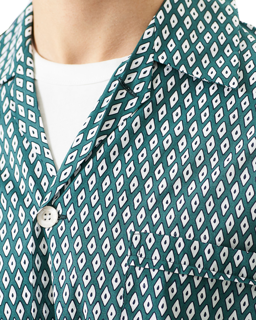 Herr | Pyjamas & Morgonrockar | Derek Rose | Printed Cotton Pyjama Set Green