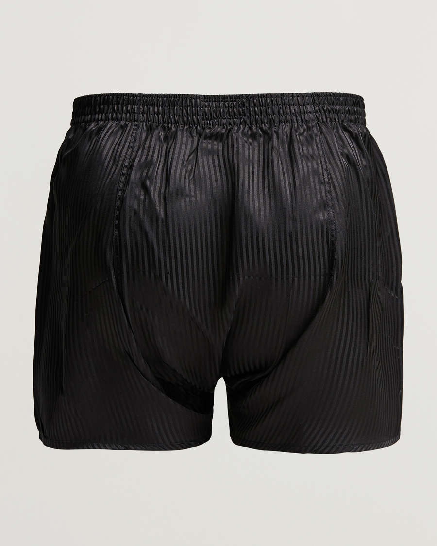 Herr | Underkläder | Derek Rose | Classic Fit Silk Boxer Shorts Black