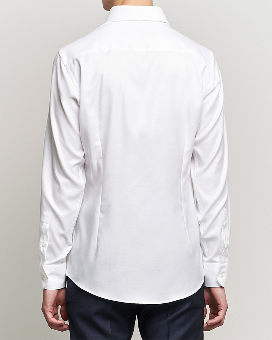 Herr | Skjortor | Eton | Cotton Lyocell Stretch Wide Spread Shirt White