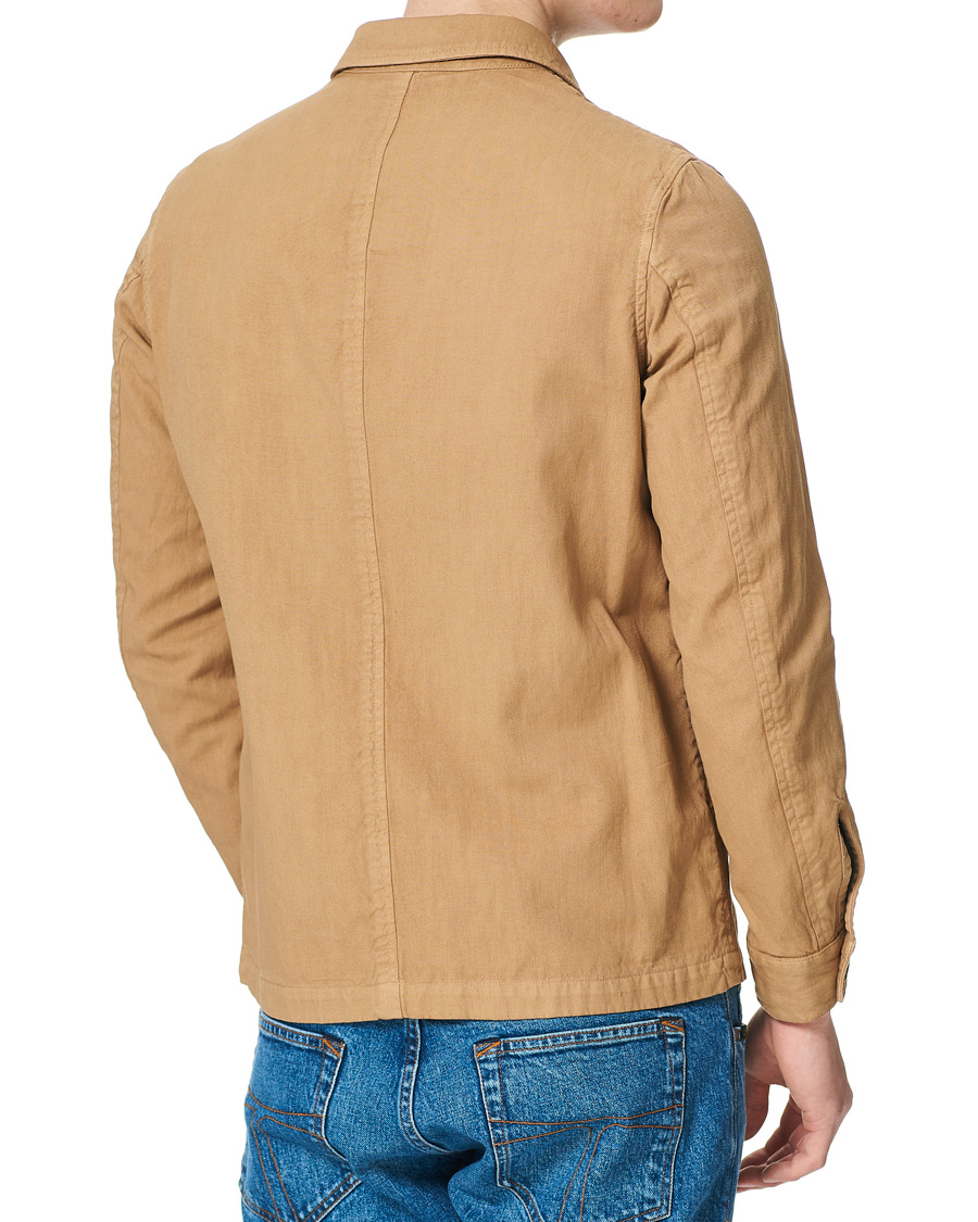 Herr | Skjortor | L.B.M. 1911 | Cotton/Linen Overshirt Beige