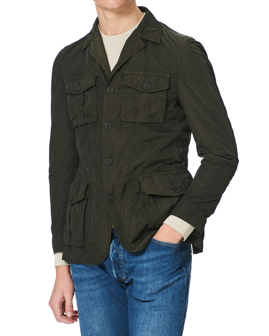Herr | Jackor | L.B.M. 1911 | Garment Dyed Nylon Field Jacket Olive
