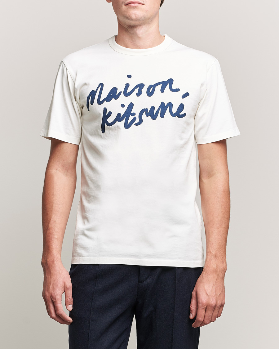 Herr | T-Shirts | Maison Kitsuné | Handwriting Tee Latte