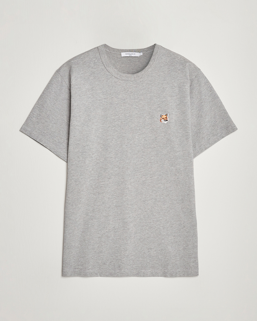 Herr | T-Shirts | Maison Kitsuné | Fox Head Tee Grey Melange