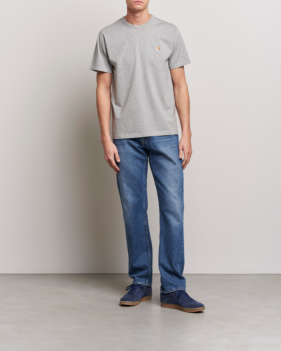 Herr | T-Shirts | Maison Kitsuné | Fox Head Tee Grey Melange
