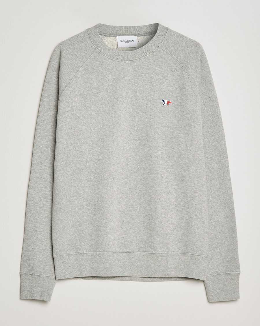Herr | Tröjor | Maison Kitsuné | Tricolor Fox Sweatshirt Grey Melange