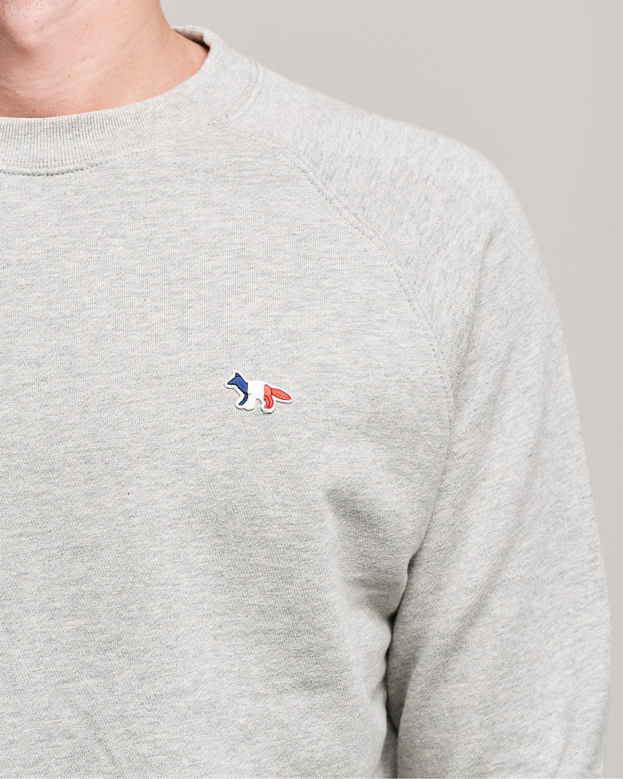 Herr | Tröjor | Maison Kitsuné | Tricolor Fox Sweatshirt Grey Melange