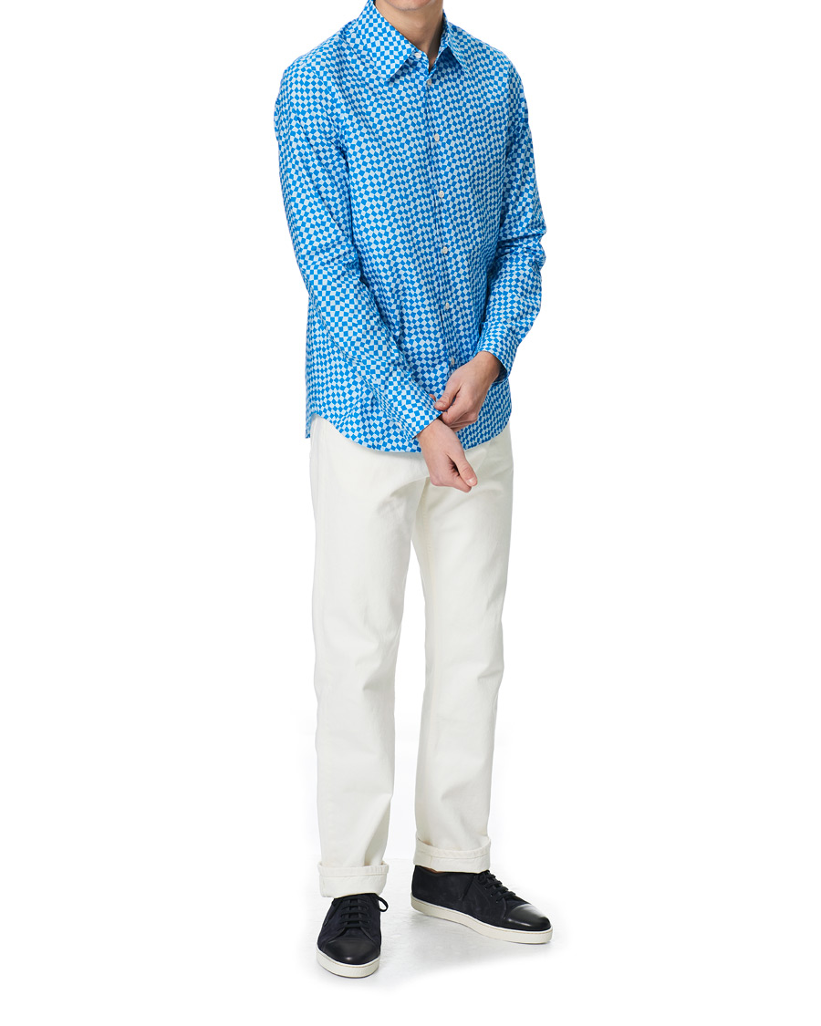 Herr | Skjortor | Marni | Rhombus Print Shirt Blue
