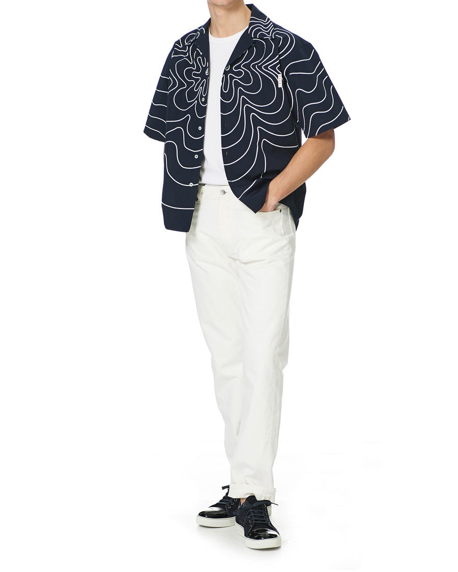Herr | Skjortor | Marni | Flower Print Bowling Shirt Navy