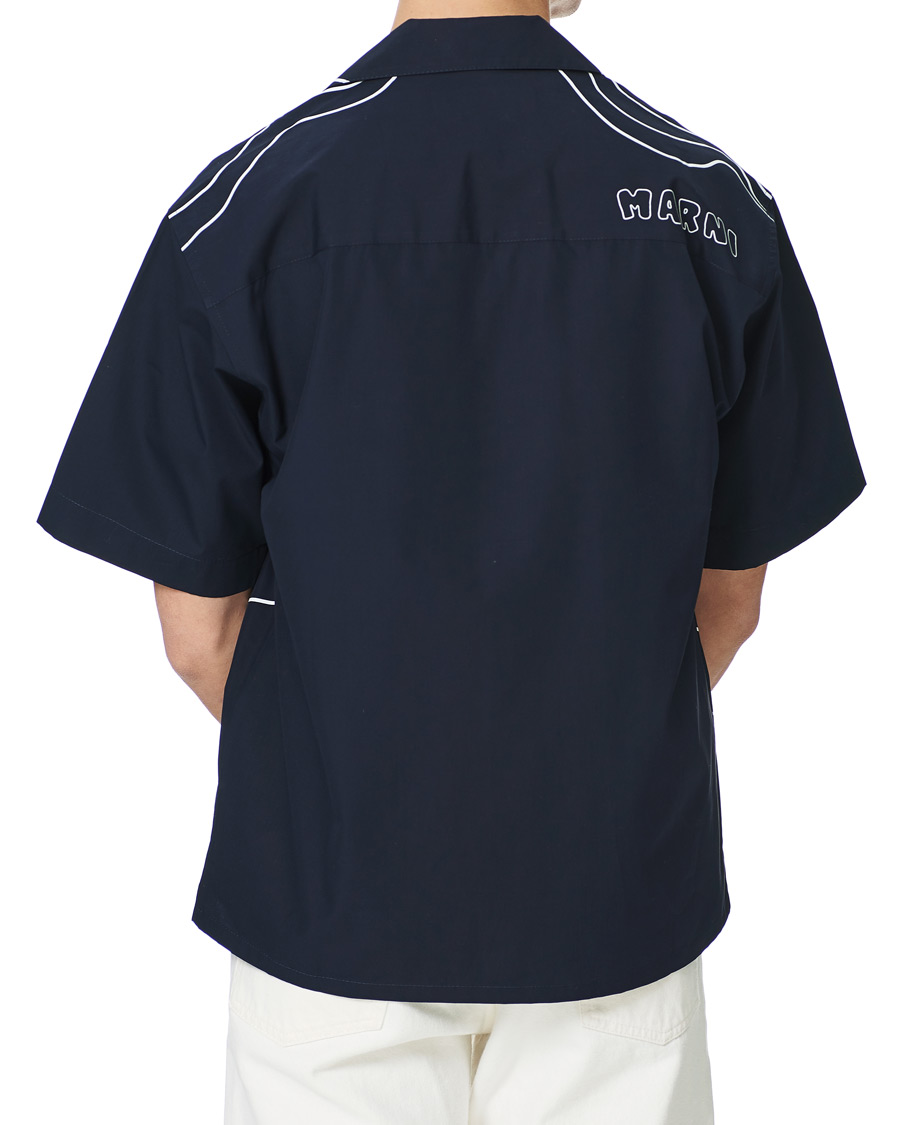 Herr | Skjortor | Marni | Flower Print Bowling Shirt Navy
