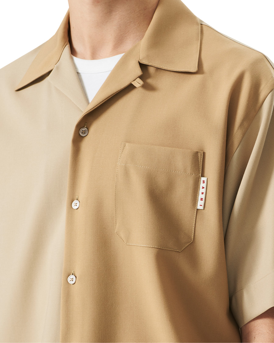 Herr | Skjortor | Marni | Colour Block Bowling Shirt Beige