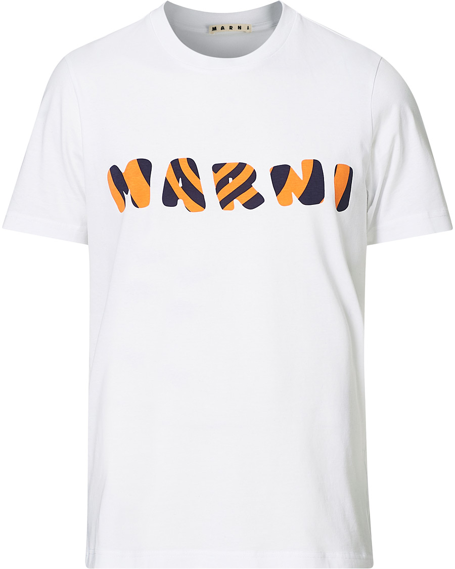 Herr | T-Shirts | Marni | Cotton Jersey Printed T-Shirt Lily White