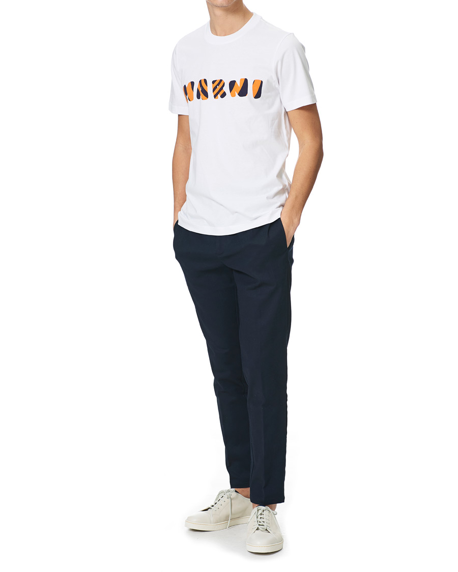 Herr | T-Shirts | Marni | Cotton Jersey Printed T-Shirt Lily White