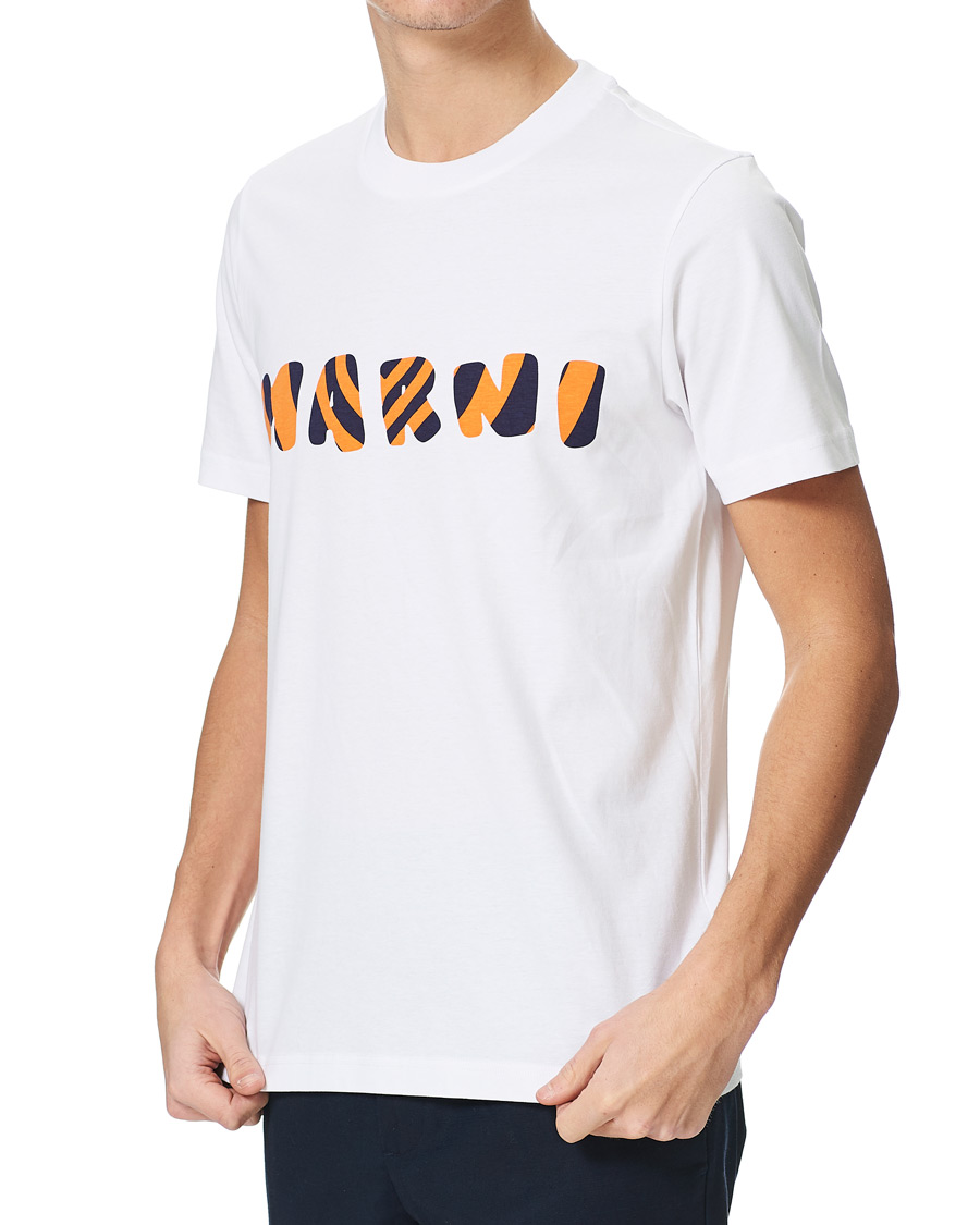 Herr | T-Shirts | Marni | Cotton Jersey Printed T-Shirt Lily White