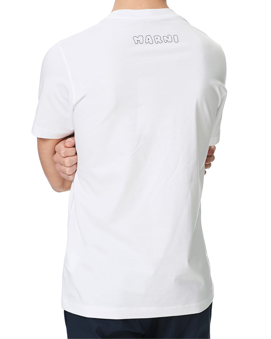 Herr | T-Shirts | Marni | Cotton Jersey Printed T-Shirt Lily White
