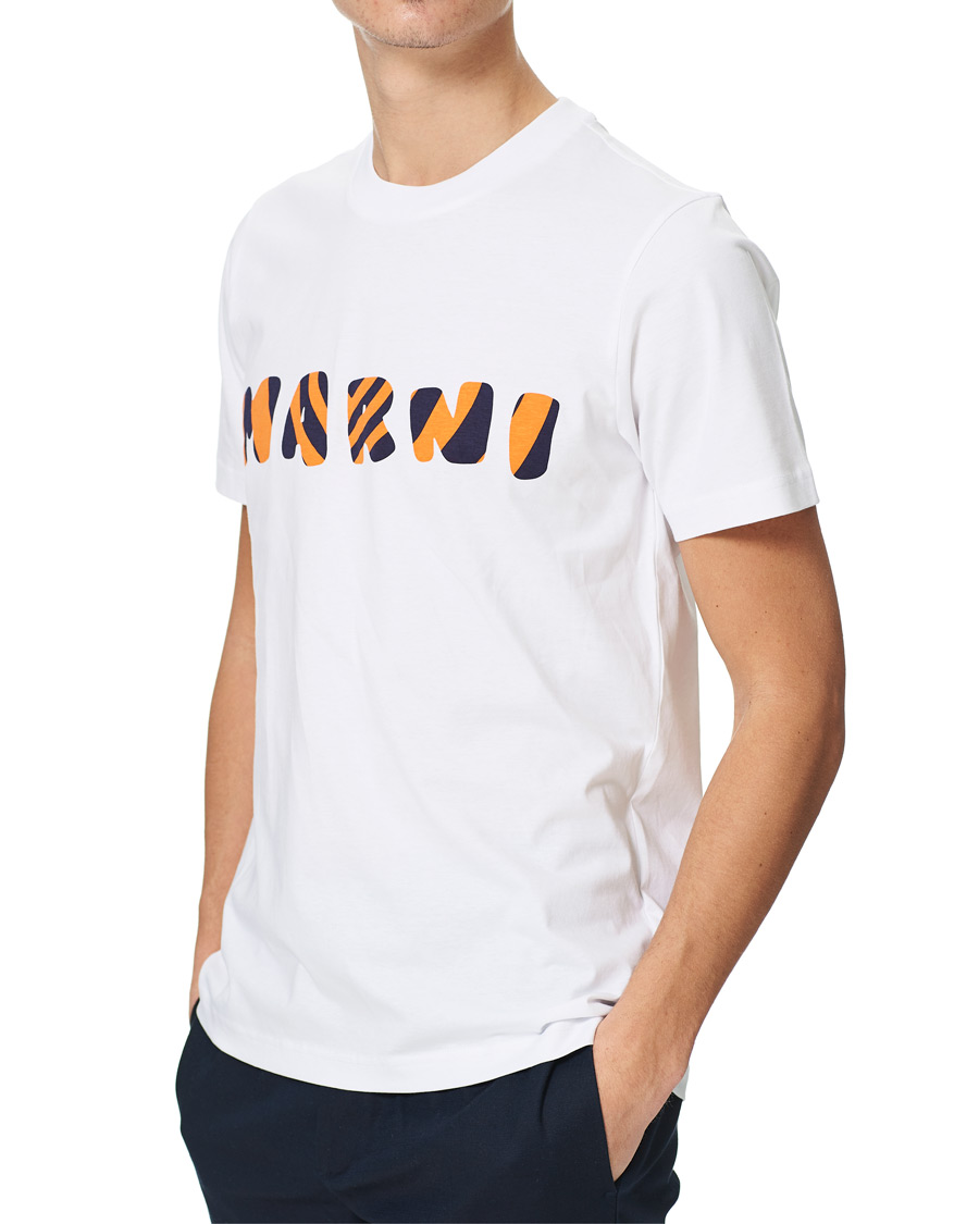Herr | T-Shirts | Marni | Cotton Jersey Printed T-Shirt Lily White