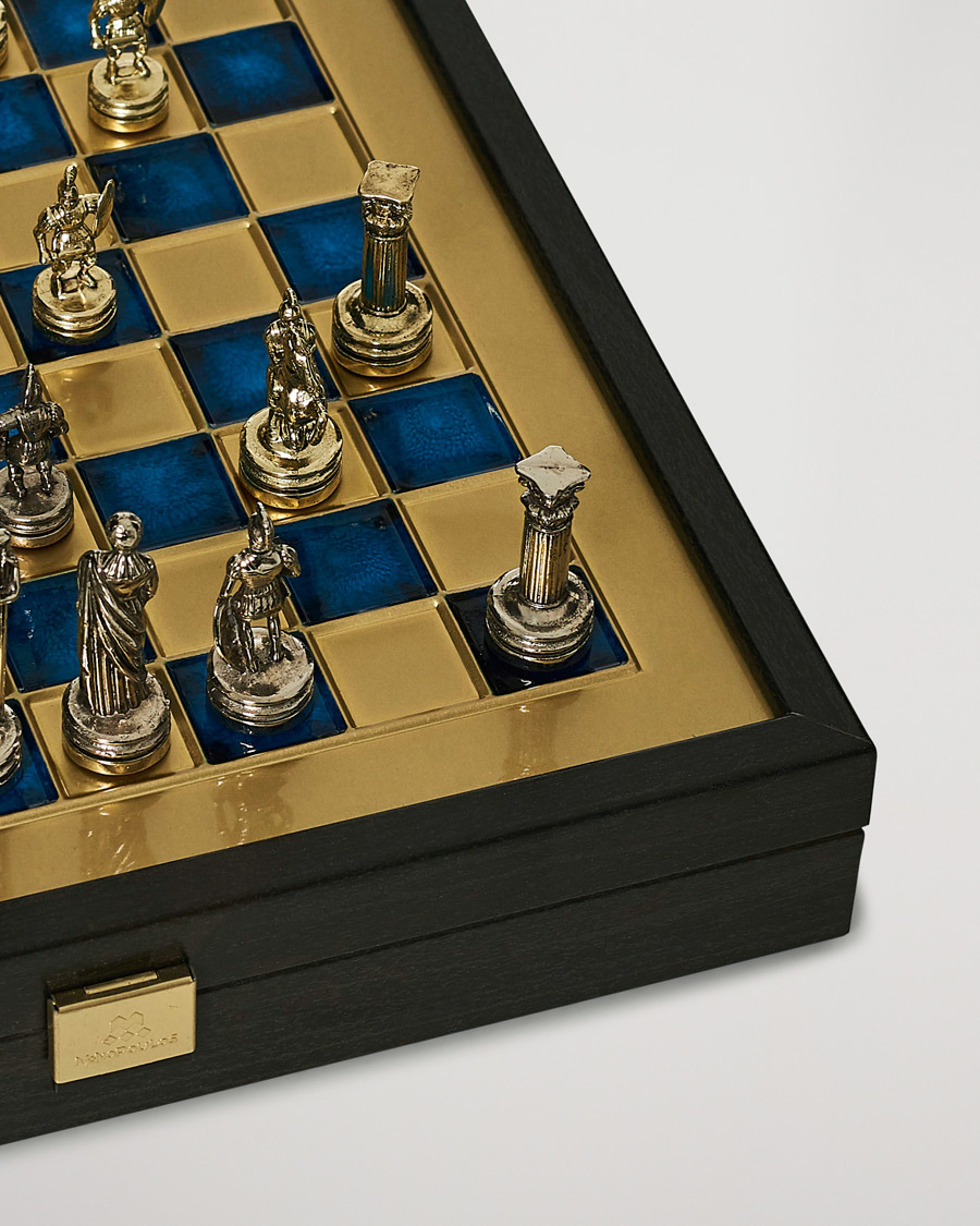 Herr | Spel & fritid | Manopoulos | Greek Roman Period Chess Set Blue