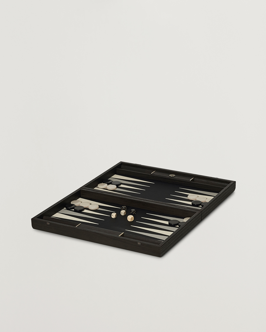 Herr | Spel & fritid | Manopoulos | Classic Leatherette Backgammon Set Black