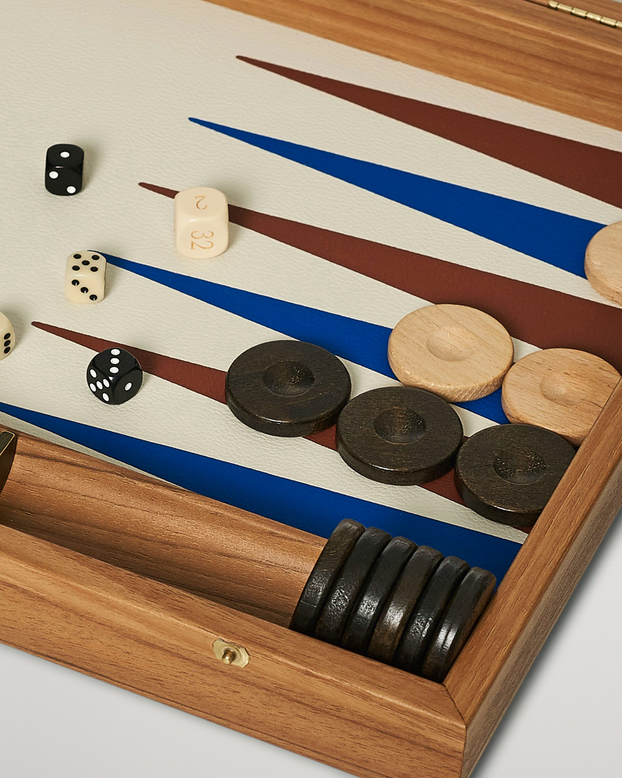 Herr | Spel & fritid | Manopoulos | Wooden Leatherette Backgammon Set Beige