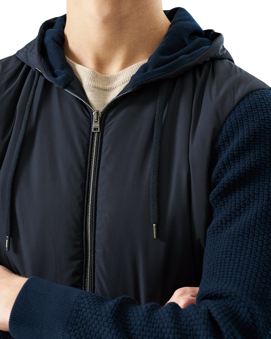 Herr | Jackor | Herno | Knitted Hybrid Jacket Navy