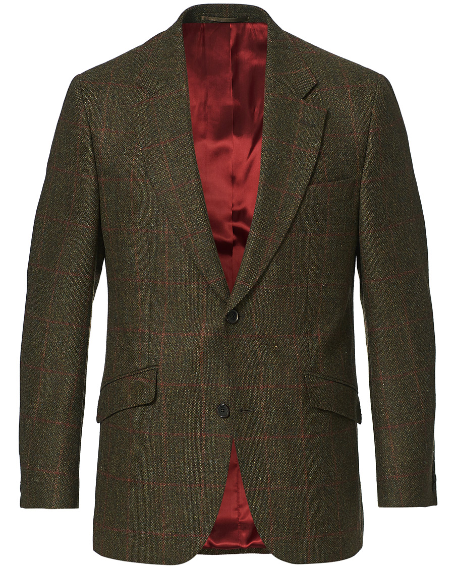 Herr | Kavajer | Walker Slater | William Lambswool Tweed Jacket Green Red