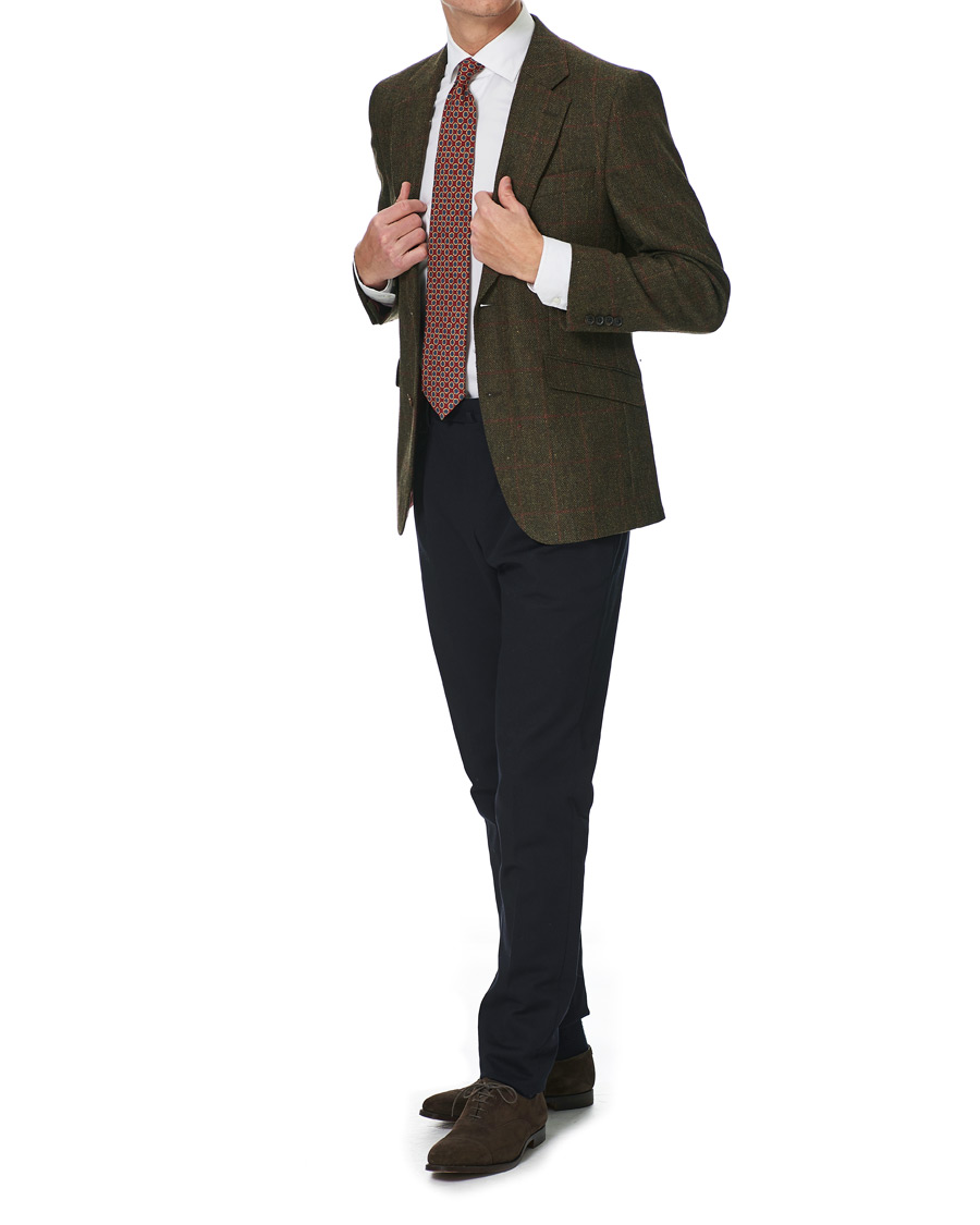 Herr | Kavajer | Walker Slater | William Lambswool Tweed Jacket Green Red