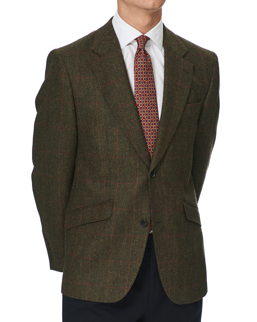Herr | Kavajer | Walker Slater | William Lambswool Tweed Jacket Green Red