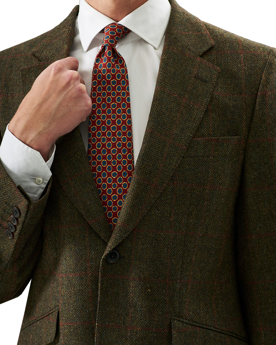 Herr | Kavajer | Walker Slater | William Lambswool Tweed Jacket Green Red