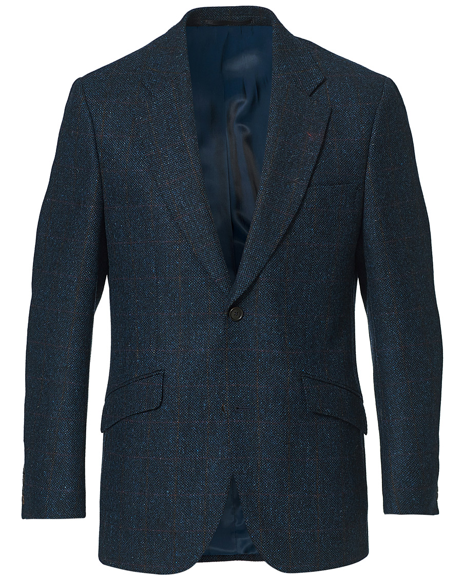 Herr | Kavajer | Walker Slater | William Lambswool Tweed Jacket Navy Red