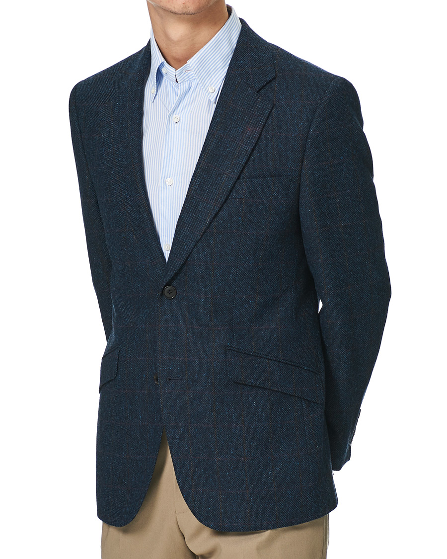 Herr | Kavajer | Walker Slater | William Lambswool Tweed Jacket Navy Red