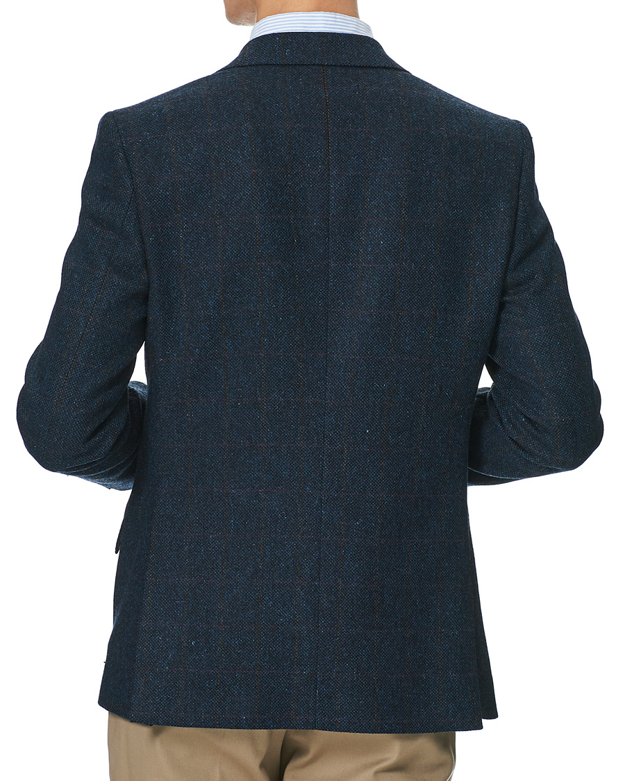 Herr | Kavajer | Walker Slater | William Lambswool Tweed Jacket Navy Red