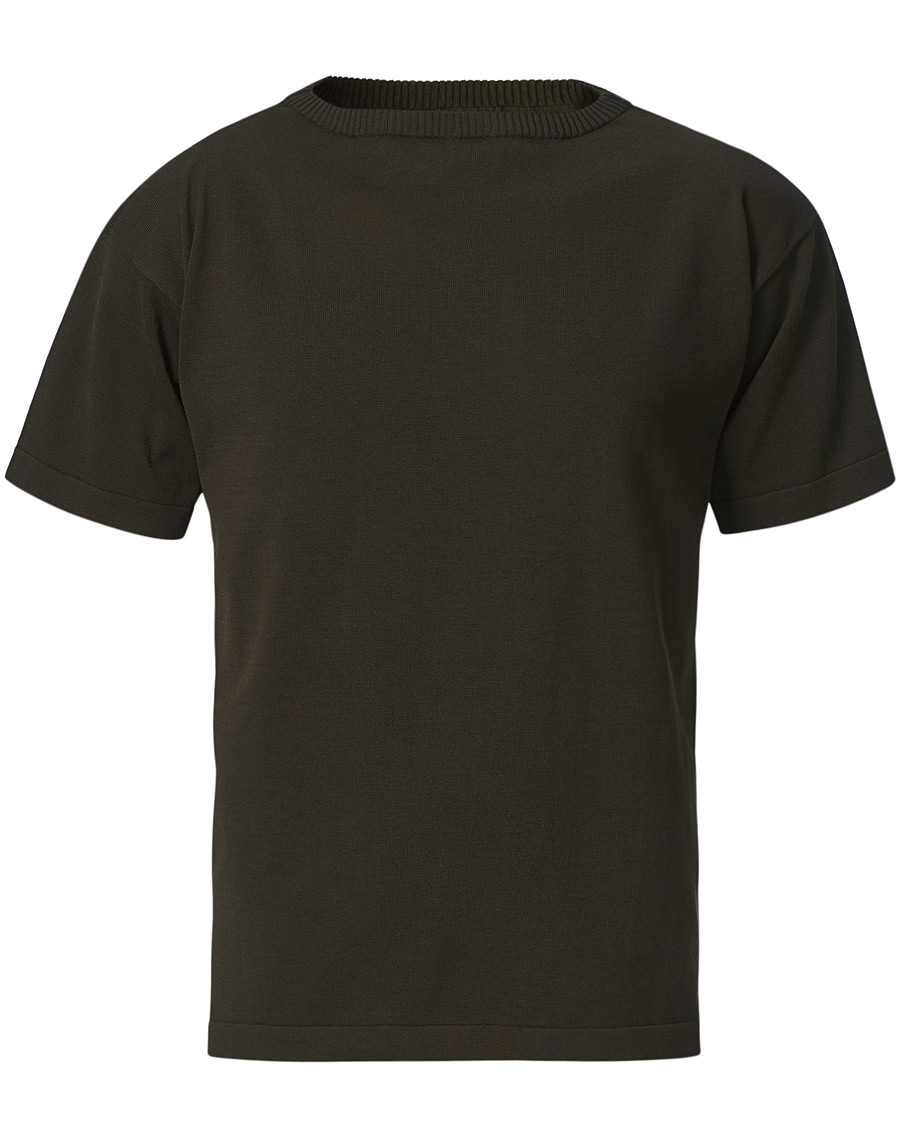 Herr | T-Shirts | Andersen-Andersen | Boatsman Short Sleeve Tee Hunting Green