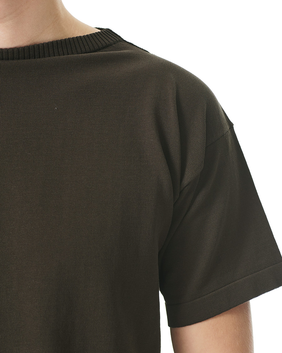 Herr | T-Shirts | Andersen-Andersen | Boatsman Short Sleeve Tee Hunting Green