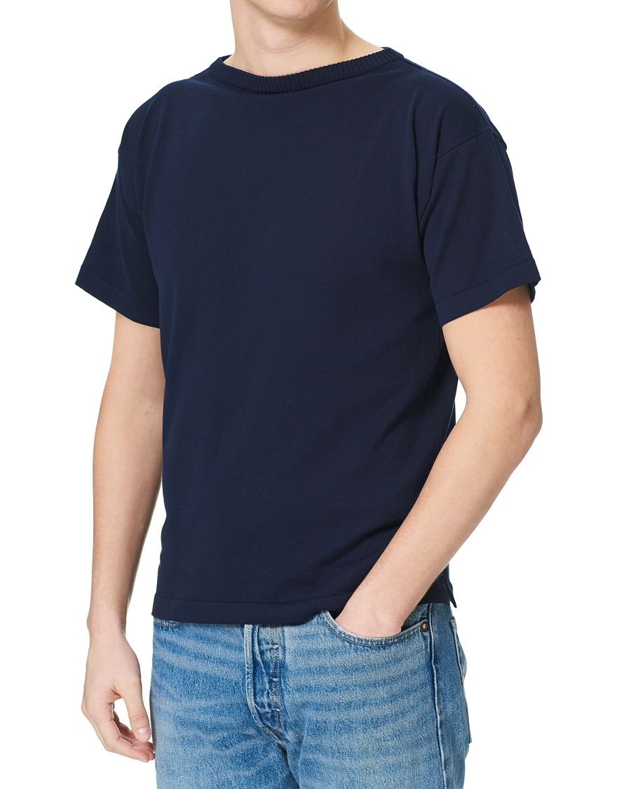 Herr | T-Shirts | Andersen-Andersen | Boatsman Short Sleeve Tee Royal Blue
