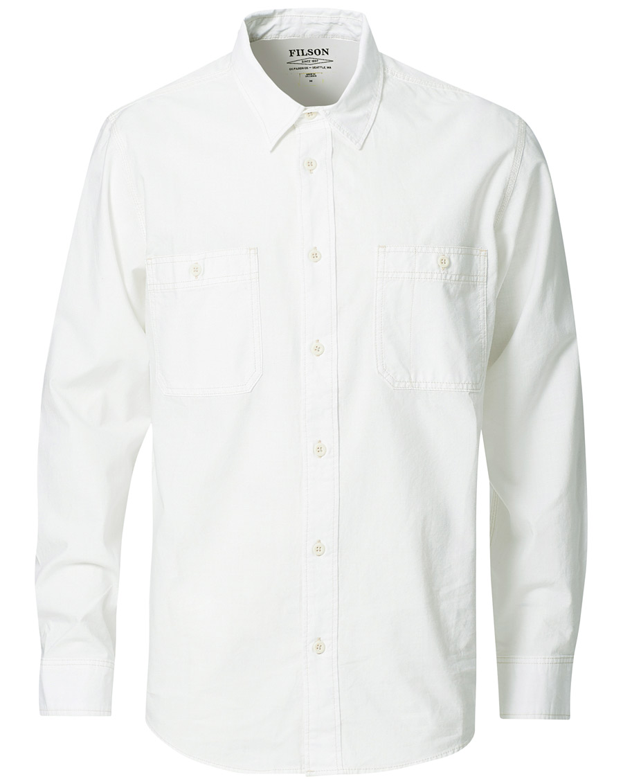 Herr | Skjortor | Filson | Chambray CPO Shirt White