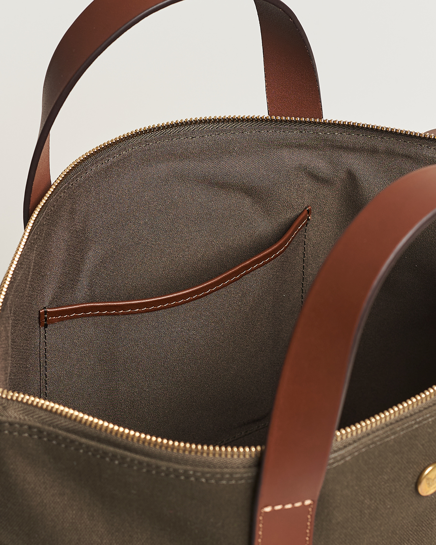 Herr | Mismo M/S Canvas Shopper Army/Cuoio | Mismo | M/S Canvas Shopper Army/Cuoio
