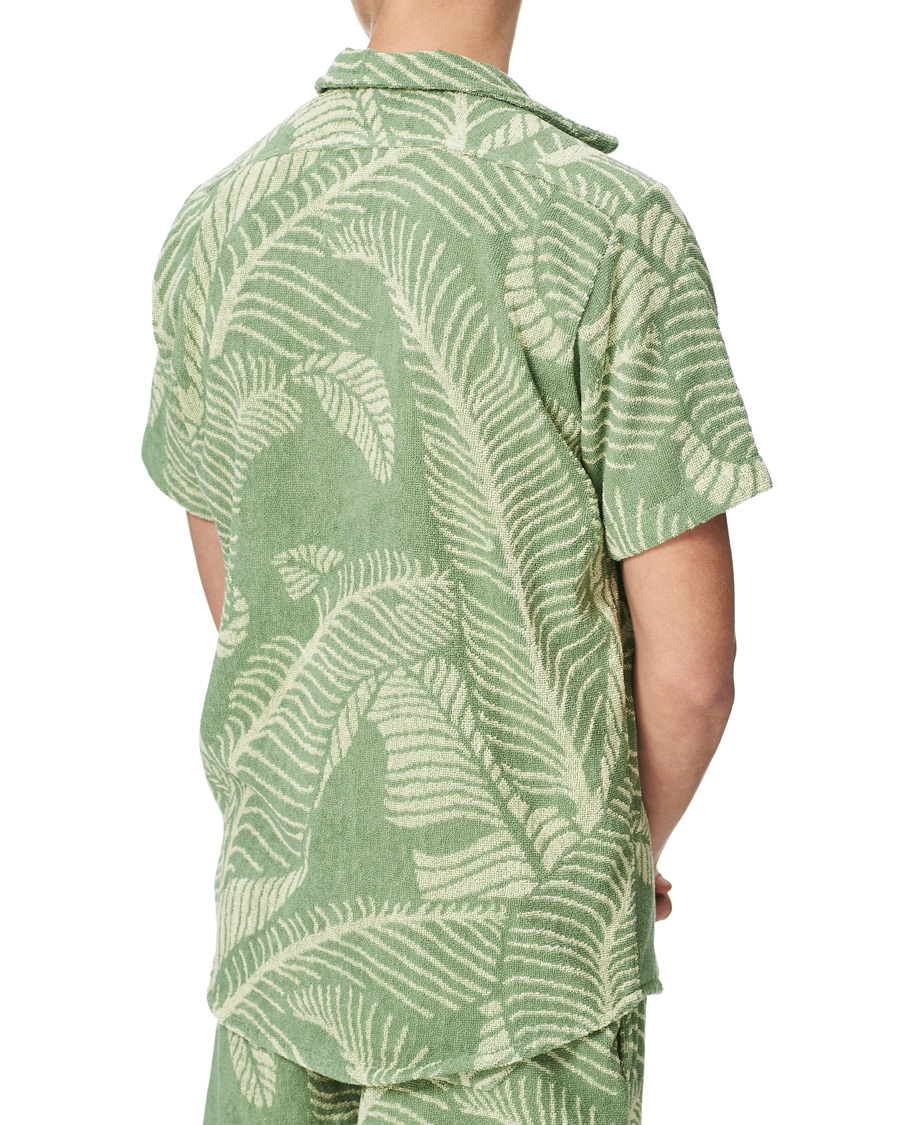 Herr | Skjortor | OAS | Banana Leaf Short Sleeve Terry Shirt Green