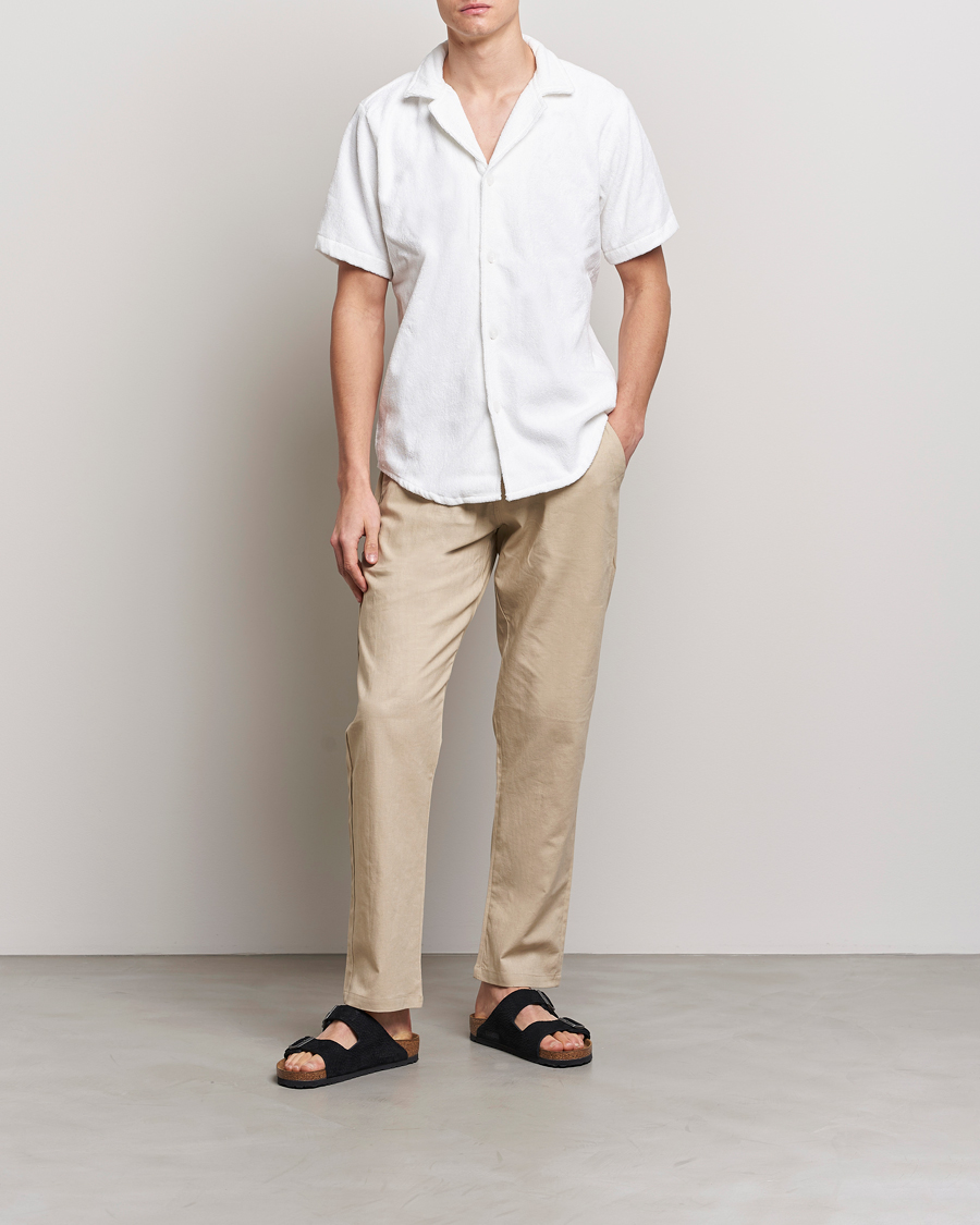 Herr | Byxor | OAS | Linen Long Pants Beige