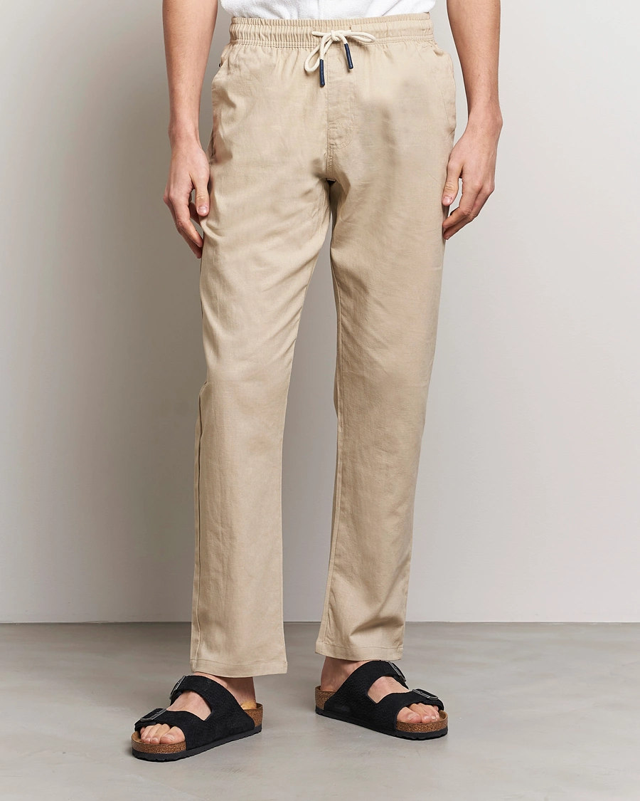 Herr | Byxor | OAS | Linen Long Pants Beige