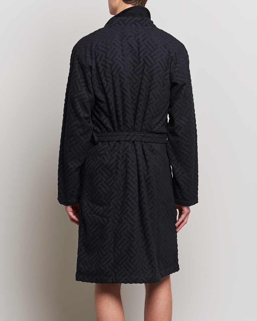 Herr | Pyjamas & Morgonrockar | OAS | Terry Robe Black Crossroad
