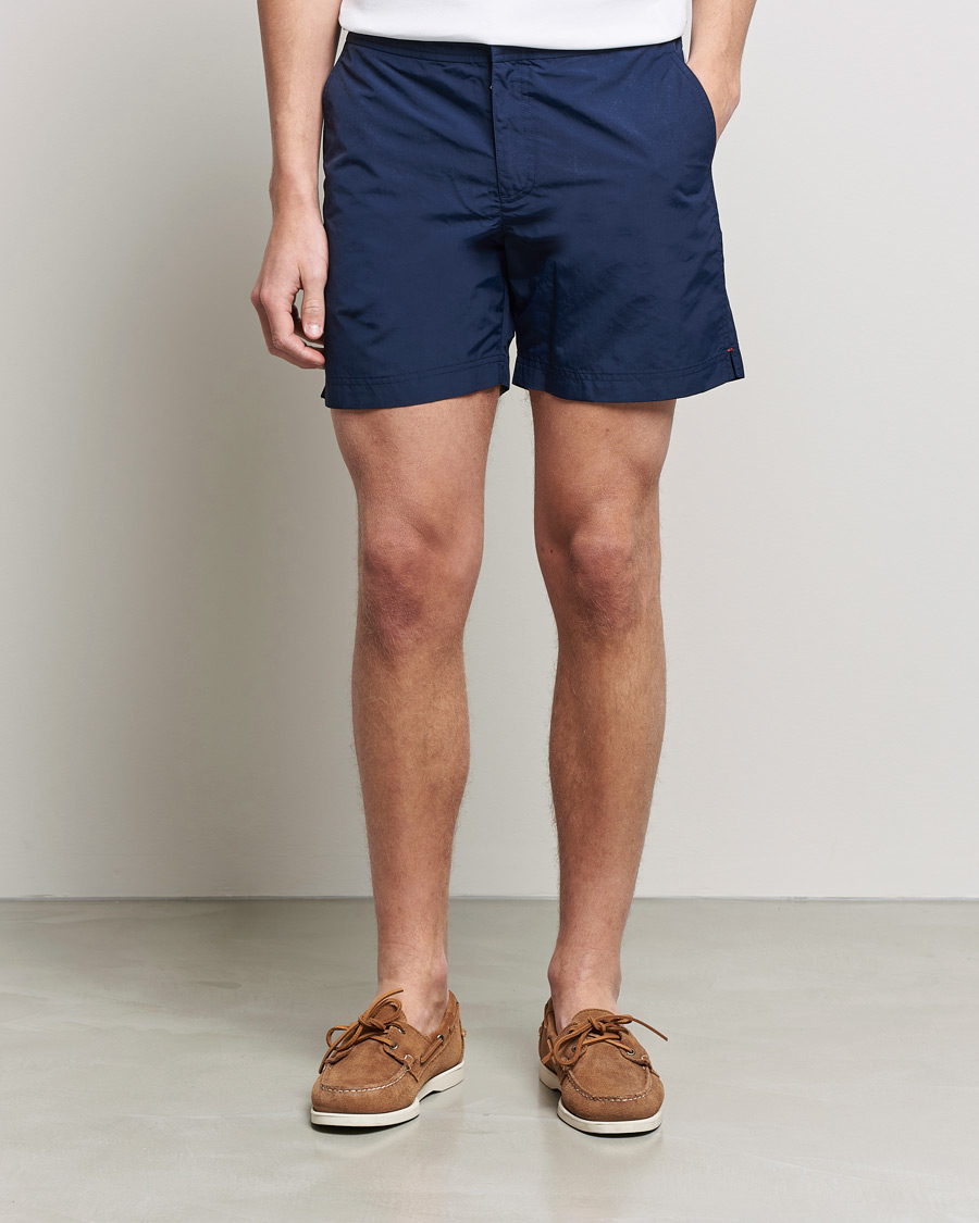 Herr | Best of British | Orlebar Brown | Bulldog II Medium Length Swim Shorts Navy